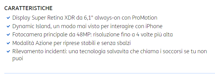 caratteristiche